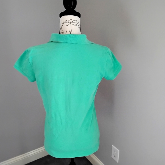 Lilly Pulitzer Island Polo Green & Pink Palm - M - Picture 4 of 7